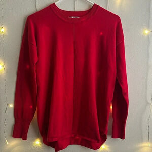 Max Studio Red Long Sleeve Sweater Top ❤️